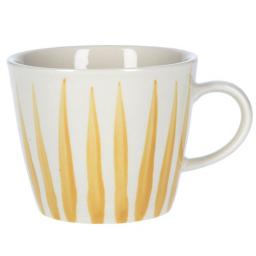 Mustard Flame Design Mug by Gisela Graham