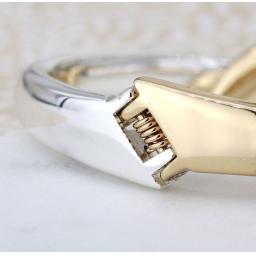 Peace of Mind Gold Plated & Silver Plated Double Curve Bangle/Bracelet