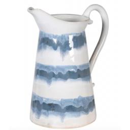 Large Blue & White Ceramic Jug