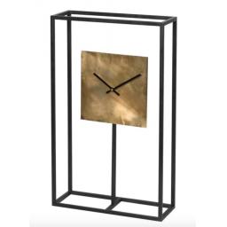 Black Frame Square Gold Clock