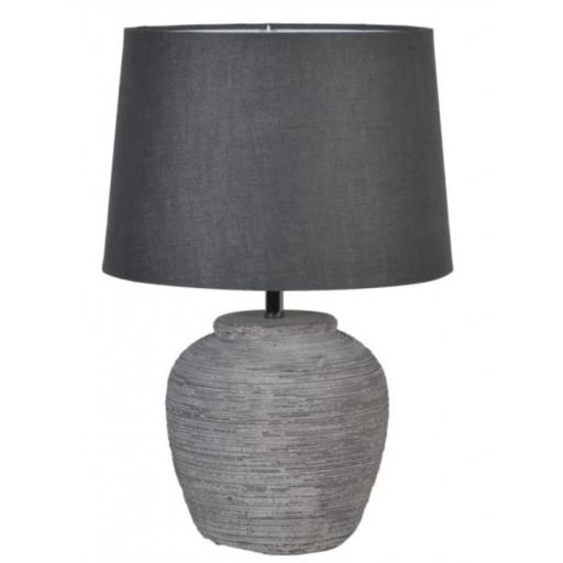 Distressed Stone Effect Lamp with Shade