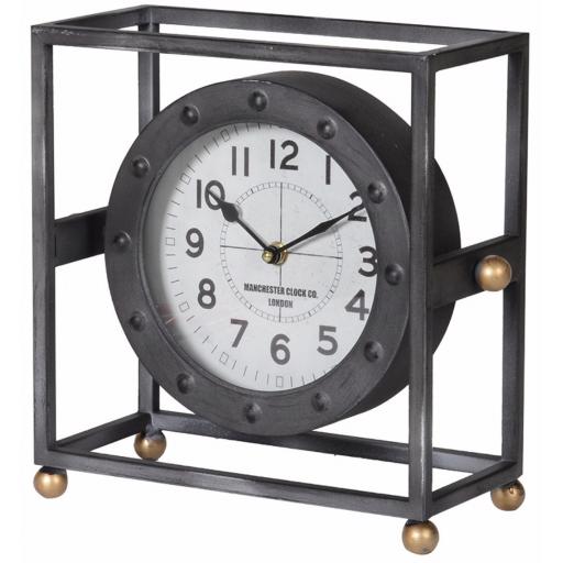 Metal Frame Mantel Clock
