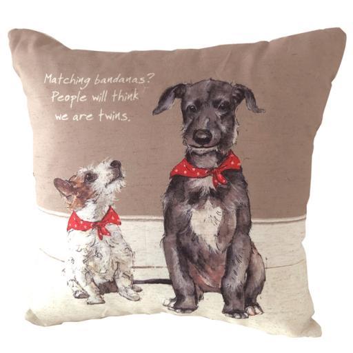 Terrier & Deerhound Twins Cushion