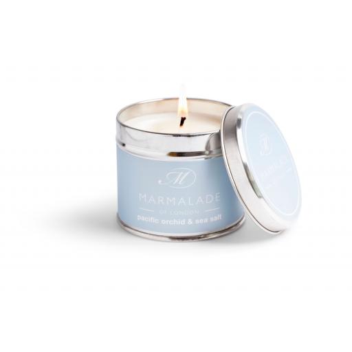 Pacific Orchid & Sea Salt Candle In A Tin By Marmalade