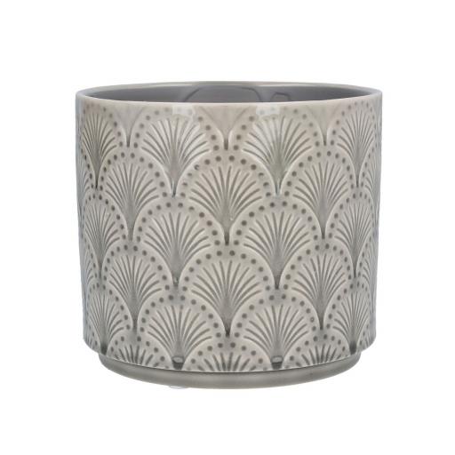 Grey Arches Retro Design Ceramic Planter