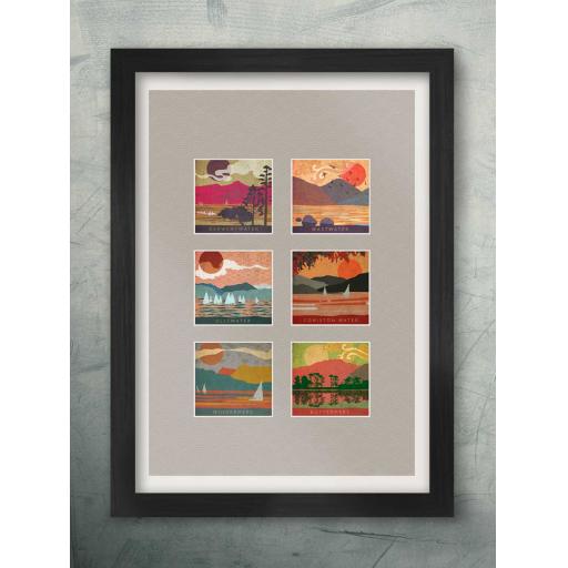 Lakes Montage - Lake District Framed Print