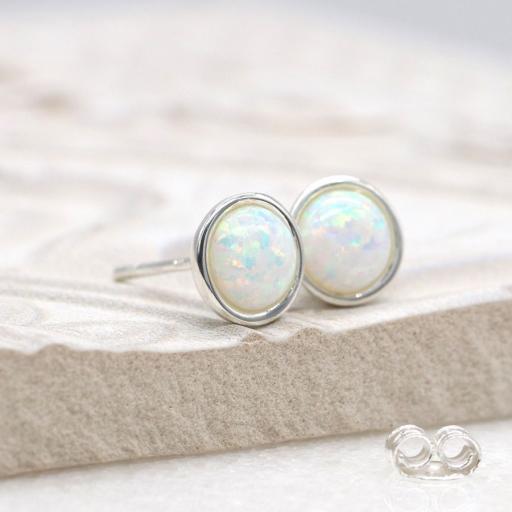 Sterling silver boulder opal stud earrings  Unique Opal Mine