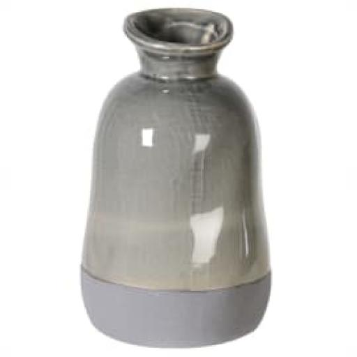 Large Grey Mis-Shaped Bottle Vase