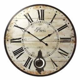 Paris Wooden Wall Clock With Pendulum 099.jpg