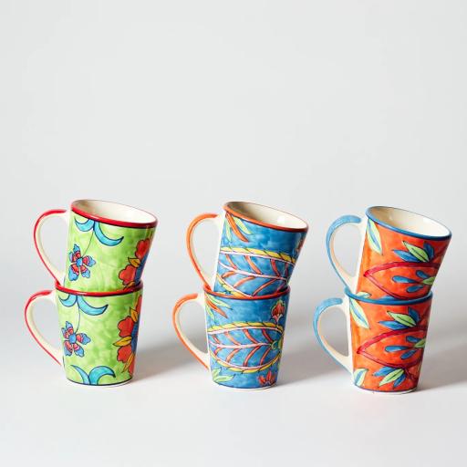 Hand Painted Bright Psychedelic Mug