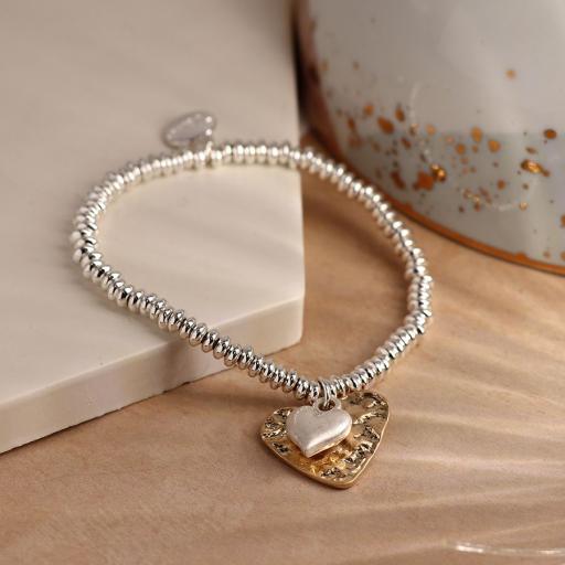 Peace of Mind Bead Bracelet with Heart