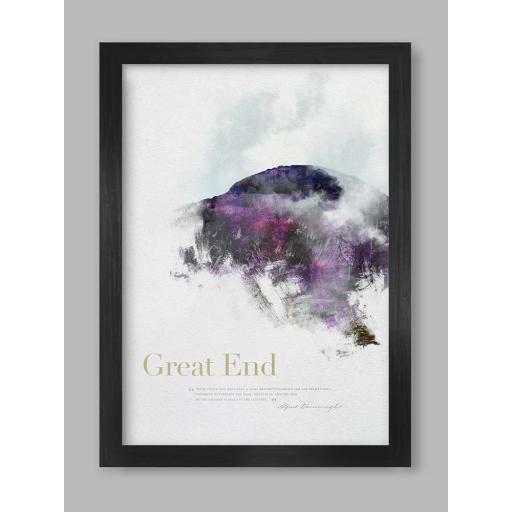 Great End in Wainwrights Words A3 Print