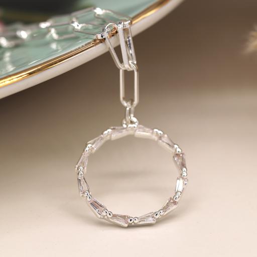 Peace of Mind Silver Plated Delicate Circle Necklace