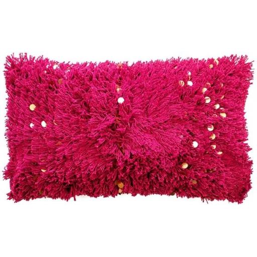 Sangria Aziza  Textured Moroccan Sequin Cushion