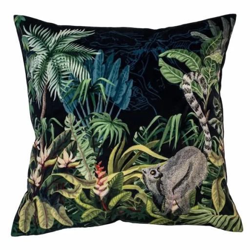 Lemur Velvet Print Cushion
