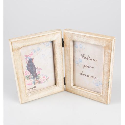 Sass and Belle Double White Wooden Frame