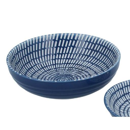 Ceramic Trinket Dish - Navy Dash