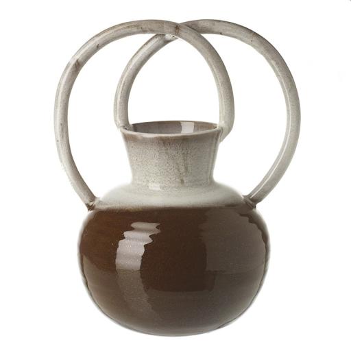 Large Terracotta Vase with Looped Handles
