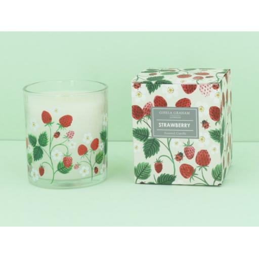 STRAWBERRY SCENTED CANDLE IN POT BY GISELA GRAHAM