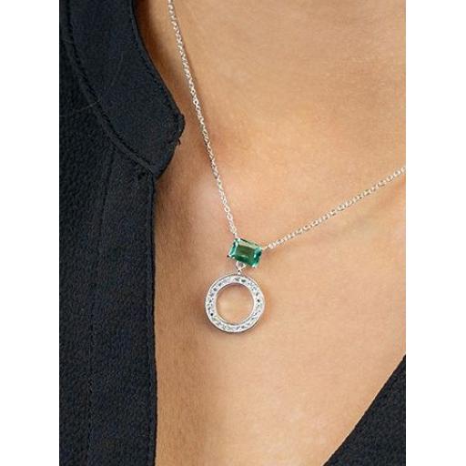 Silver plated crystal circle and aqua crystal necklace 2.jpg