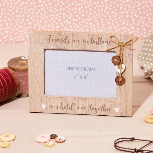 Friends Are Like Buttons Photo Frame