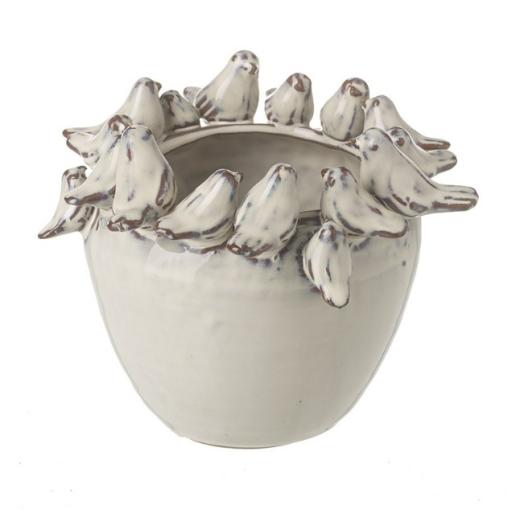 SMALL POT WITH BIRDS