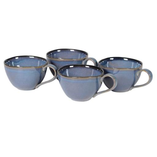 Large Uneven Cup Style Blue Mug