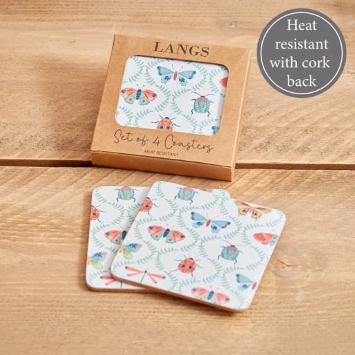 Butterfly and Insect Coasters Set of 4