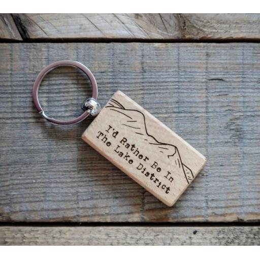 I'd Rather Be In The Lake District Keyring