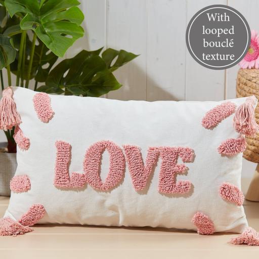 Love Cushion with Tassels