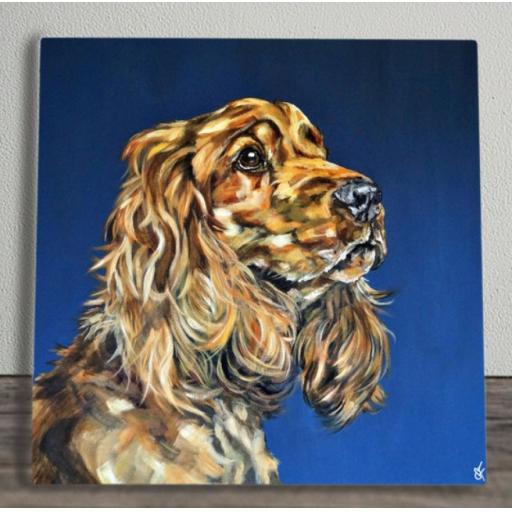 Mans Best Friend Ceramic Art Tile