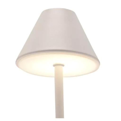 MATT PUTTY WHITE USB LED TOUCH TABLE LAMP