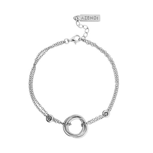 AZENDI STERLING SILVER ENTANGLED LOVE KNOT BRACELET