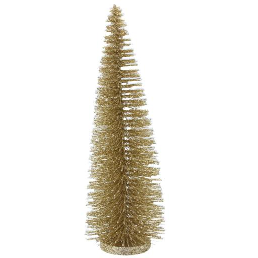 Tall Gold Bristle Christmas Tree