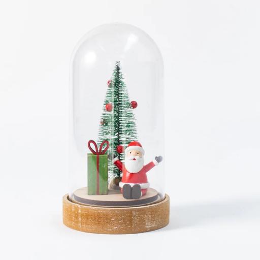 Santa with Light Up Dome