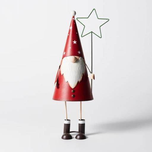 Large Metal Father Christmas with Star