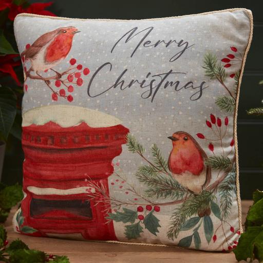 XMAS ROBIN CUSHION