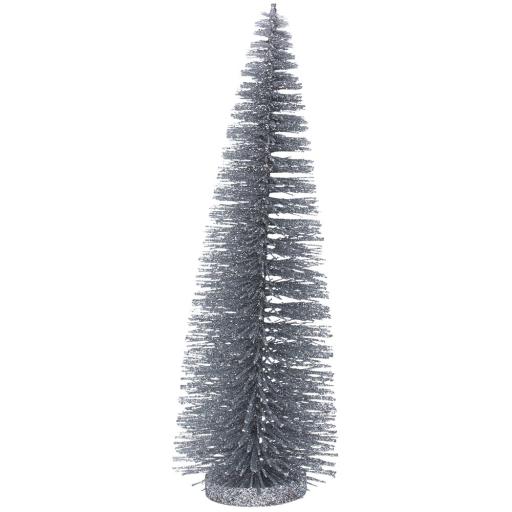 Tall Silver Bristle Christmas Tree