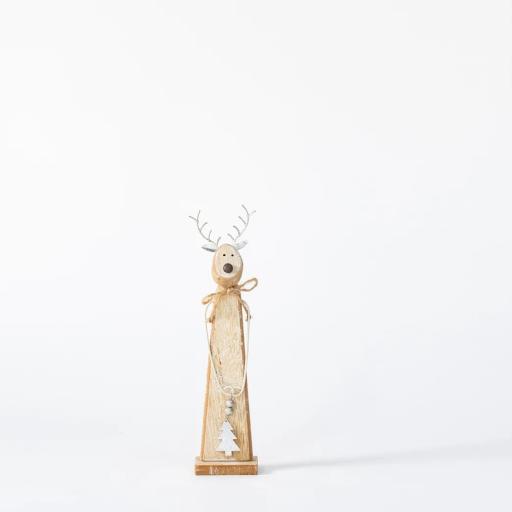 SMALL LONG REINDEER ON PLINTH