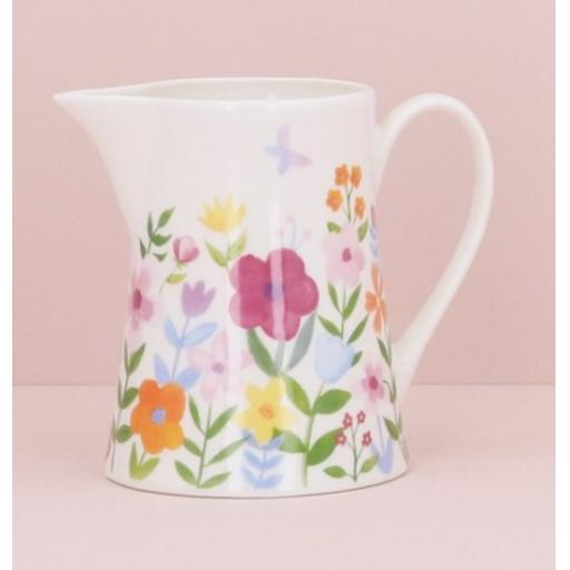 GISELA GRAHAM - PASTEL FLOWERS BONE CHINA MUG