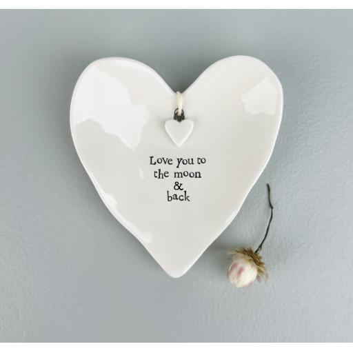 EAST OF INDIA LOVE YOU TO THE MOON & BACK RING DISH